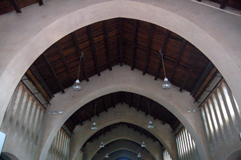 The nave arches and new lighting June 2010